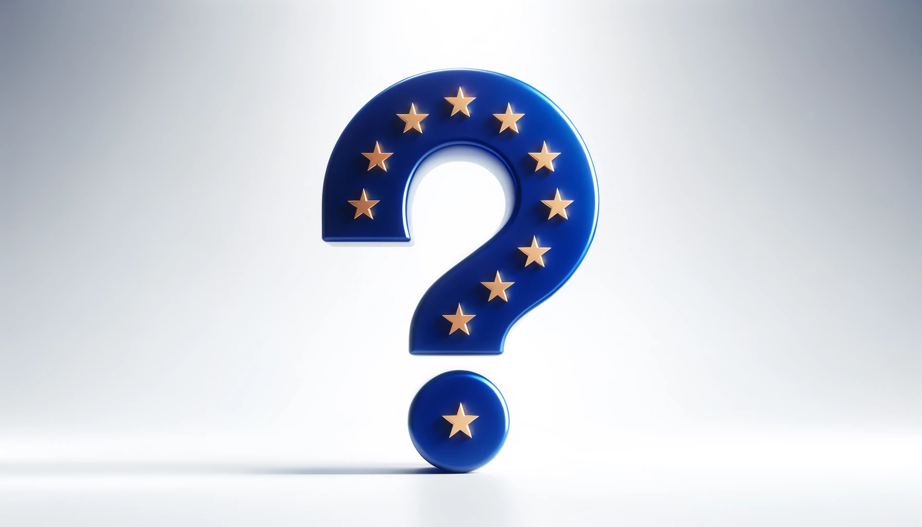 Question Mark Blended With EU Flag